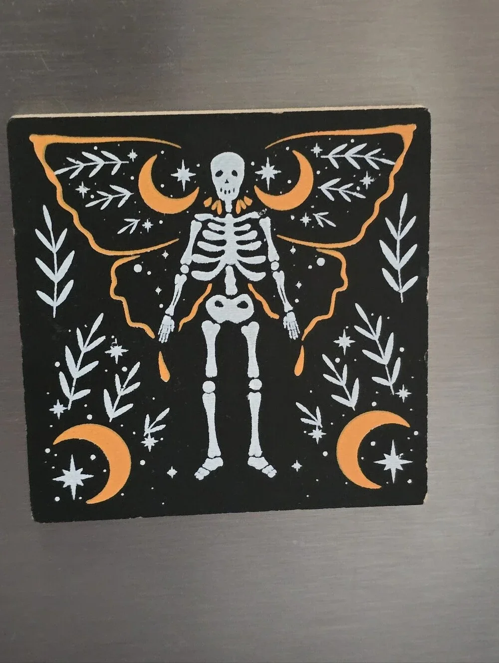 Target Black and Gold Halloween Magnet Set - Book Shoppe Curiosities Skeleton